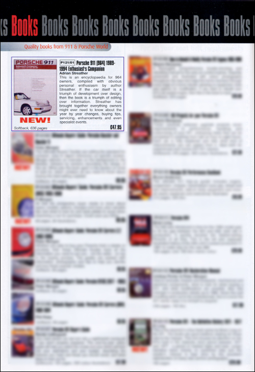 Porsche 911 (964):
Enthusiast's Companion review from 911 & Porsche World - April 2004